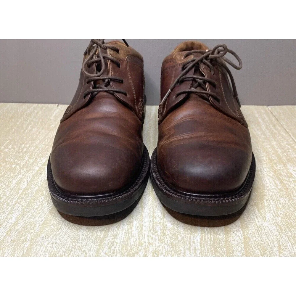 Johnston & Murph Men's Leather Shoes Size 9.5 Brown Lace-Up
